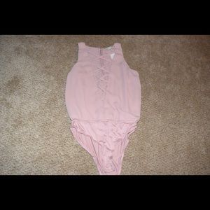 Blush cutout bodysuit